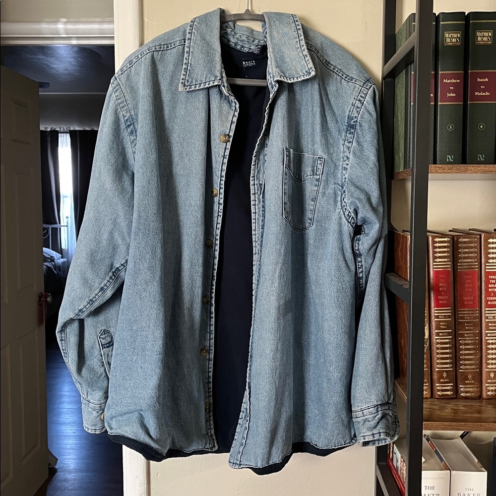 Basic Editions Light Blue Casual Jacket - image 1